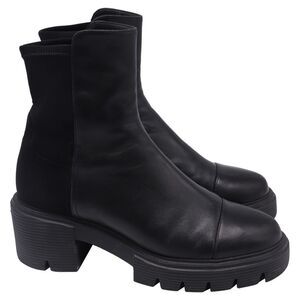 Stuart Weitzman 5050 Soho Ankle Boots in Black Nappa Leather